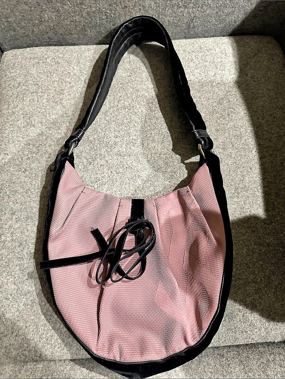 Ysl  Pink & Black Hobo Bag